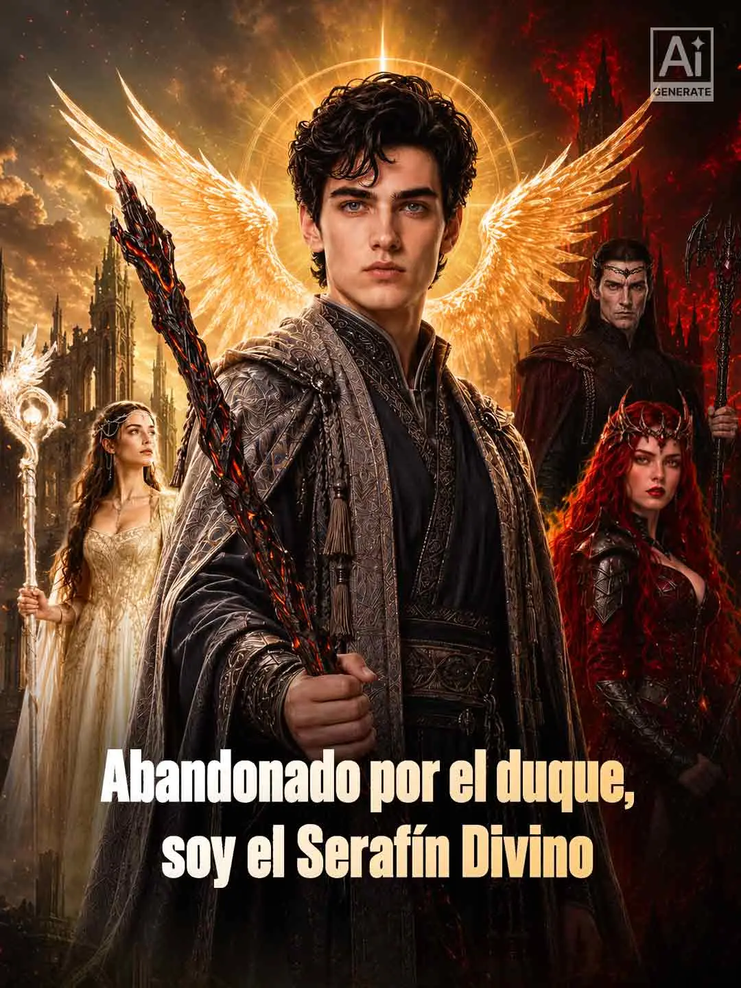 Portada de la miniserie Abandonado por el duque, soy el Serafín Divino