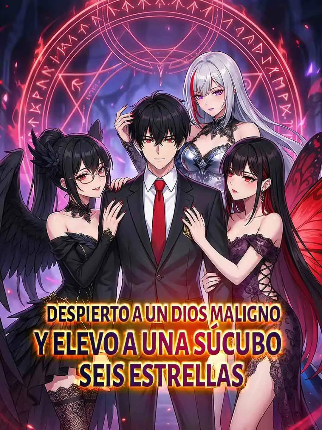 Portada de la miniserie Despierto a un dios maligno y elevo a una súcubo seis estrellas