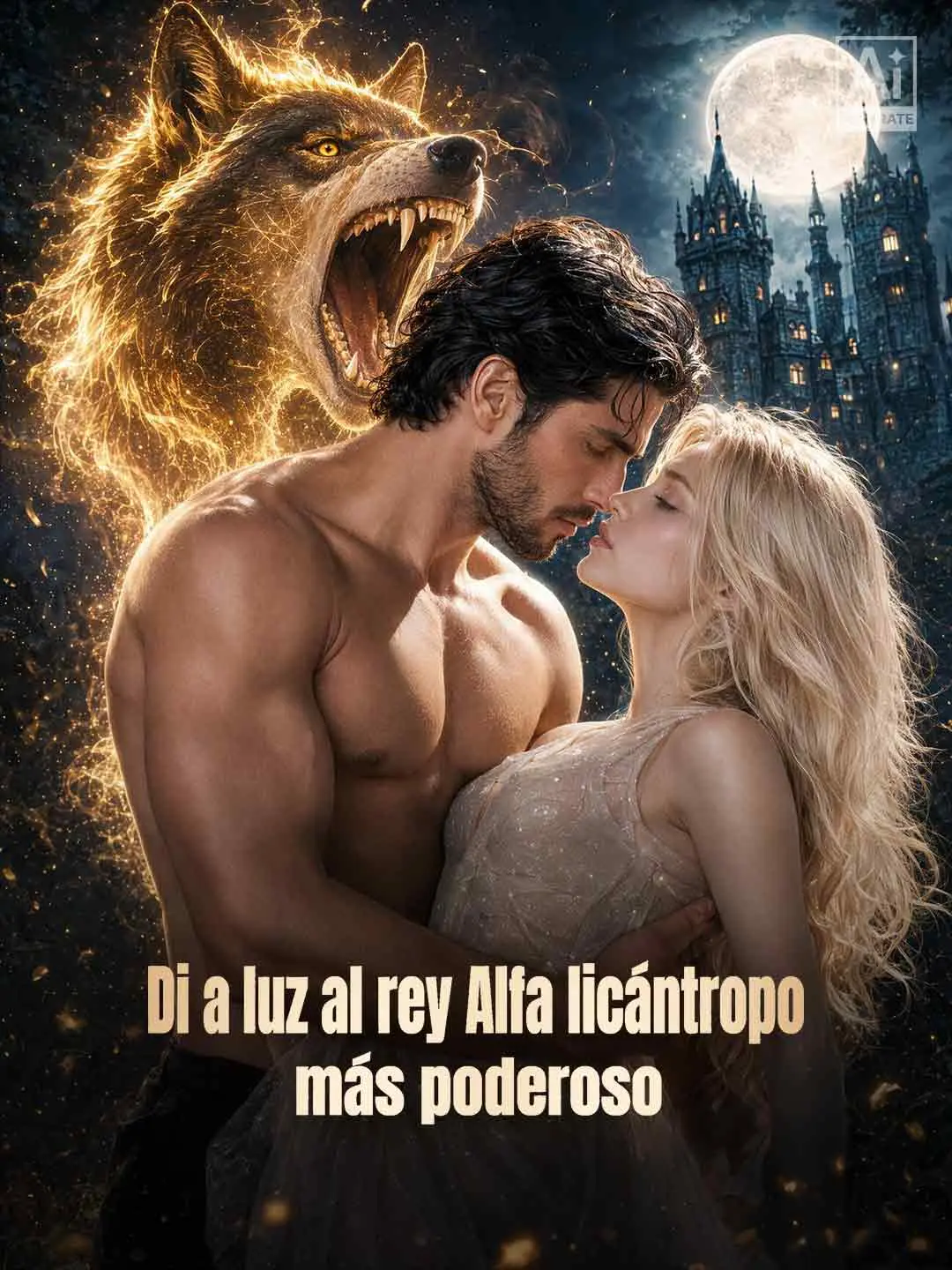Portada de la miniserie Di a luz al rey Alfa licántropo más poderoso
