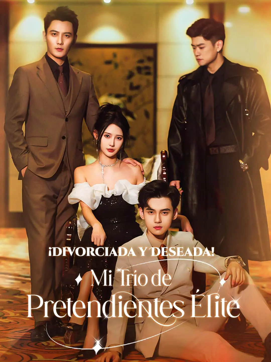 Portada de la miniserie ¡Divorciada y Deseada! Mi Trío de Pretendientes de Élite