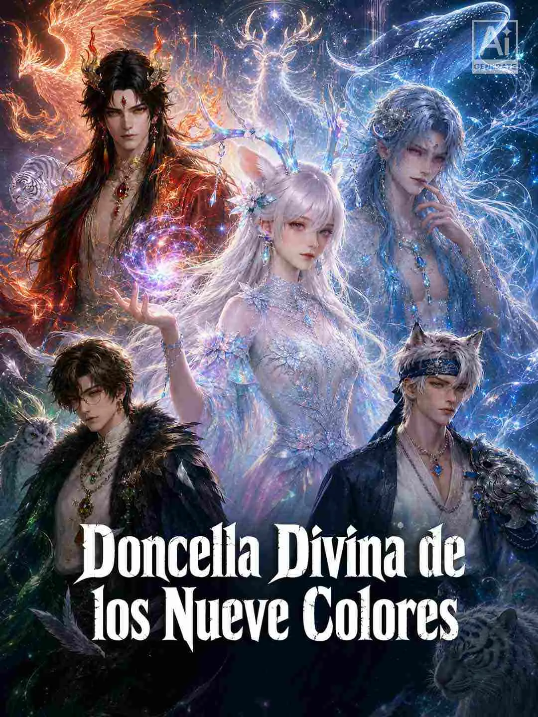 Portada de la miniserie Doncella Divina de los Nueve Colores