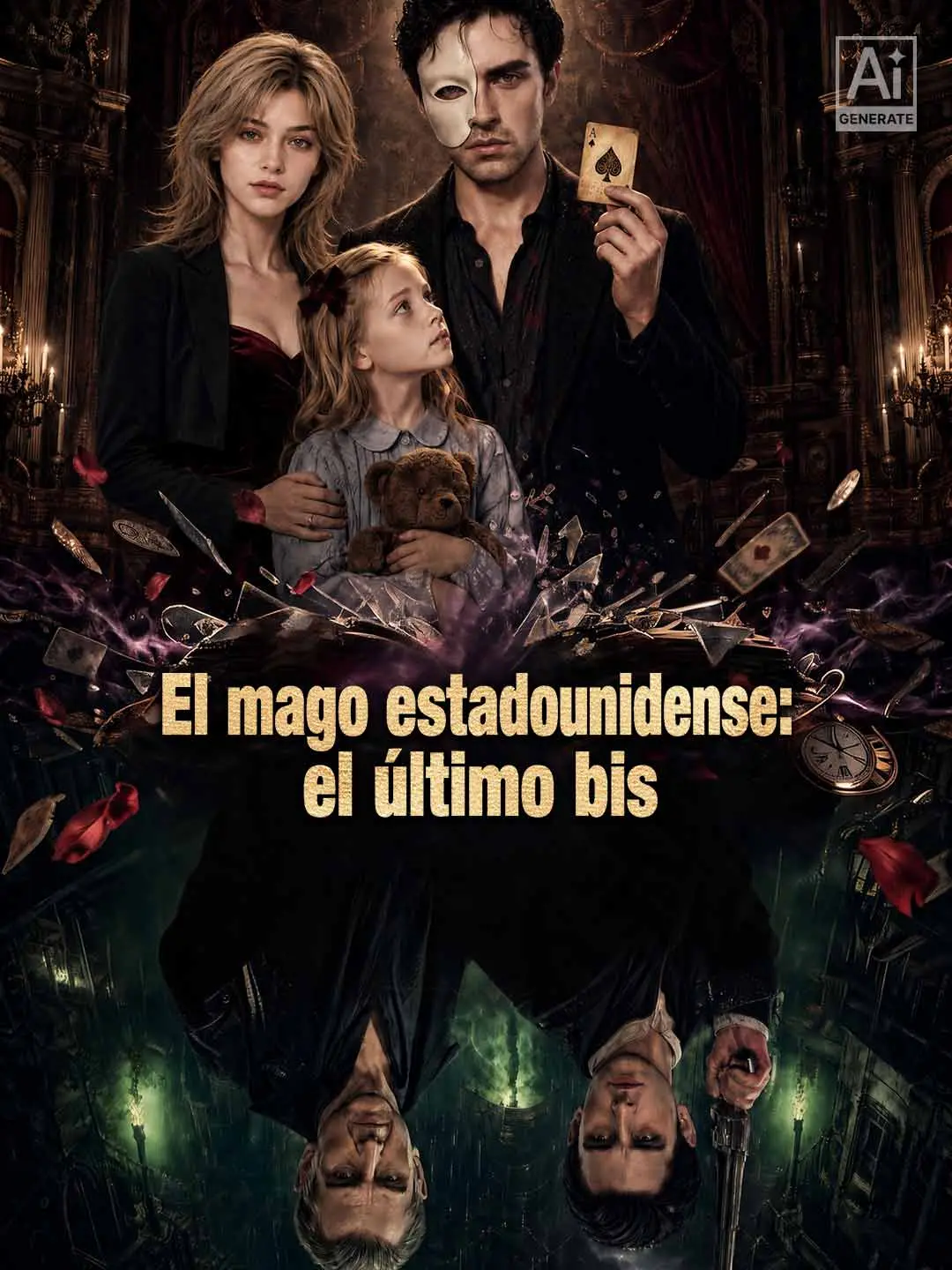 Capa da minissérie El mago estadounidense: el último bis
