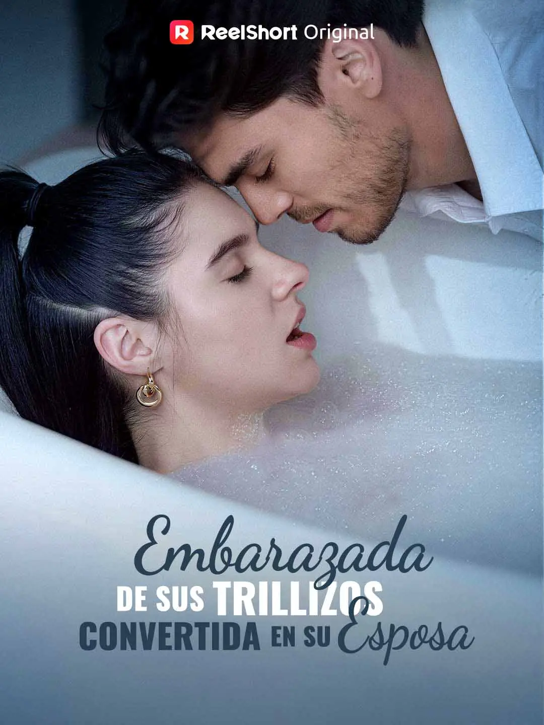 Portada de la miniserie Embarazada de sus trillizos, convertida en su esposa