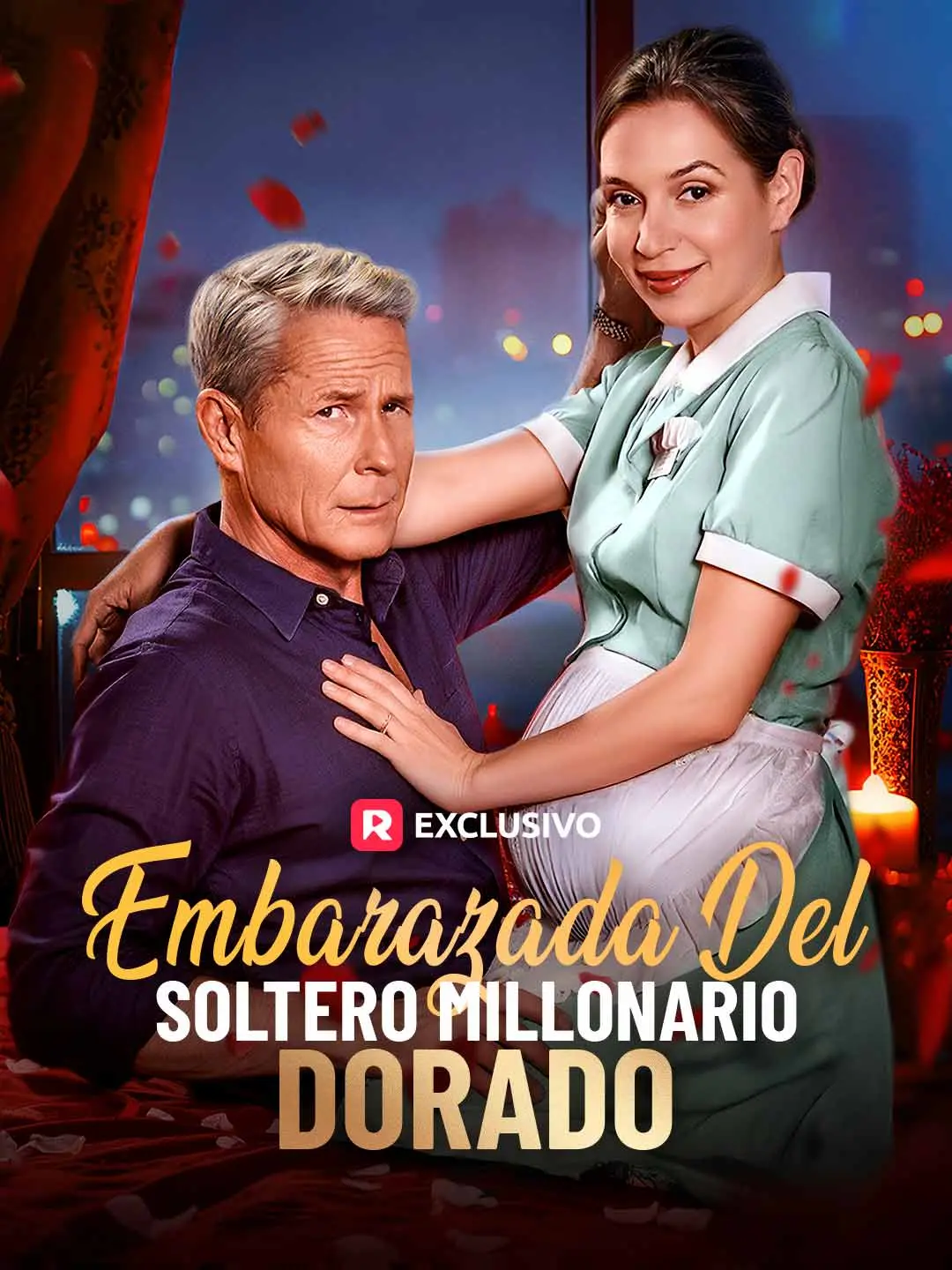 Portada de la miniserie Embarazada del soltero millonario dorado