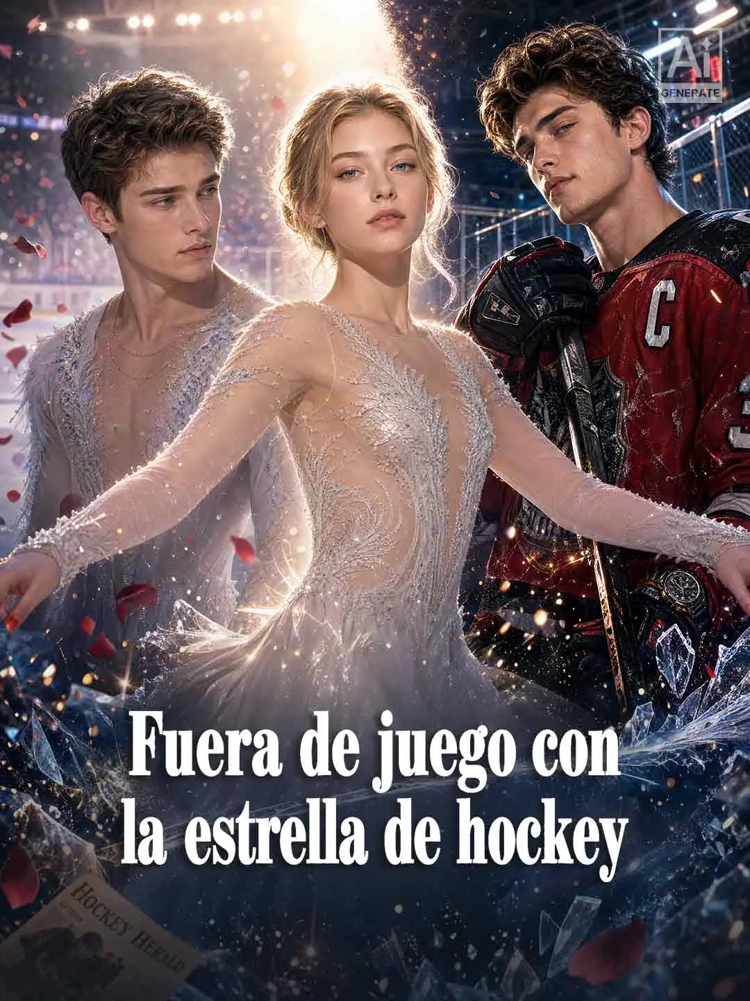 Portada de la miniserie Fuera de juego con la estrella de hockey