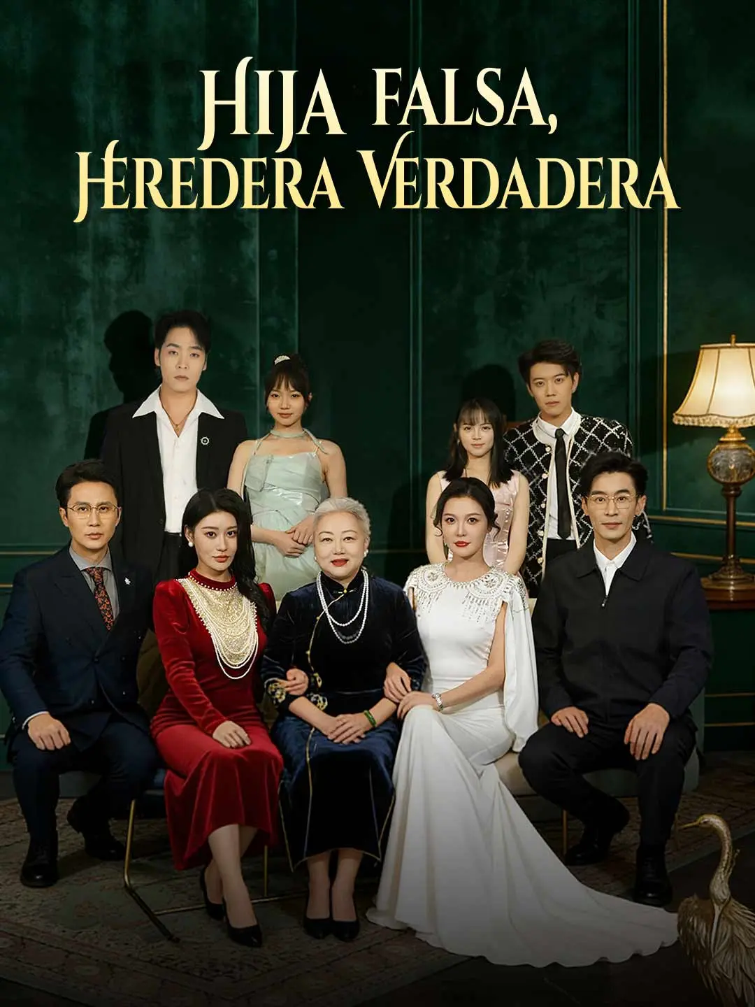 Capa da minissérie Hija falsa, heredera verdadera