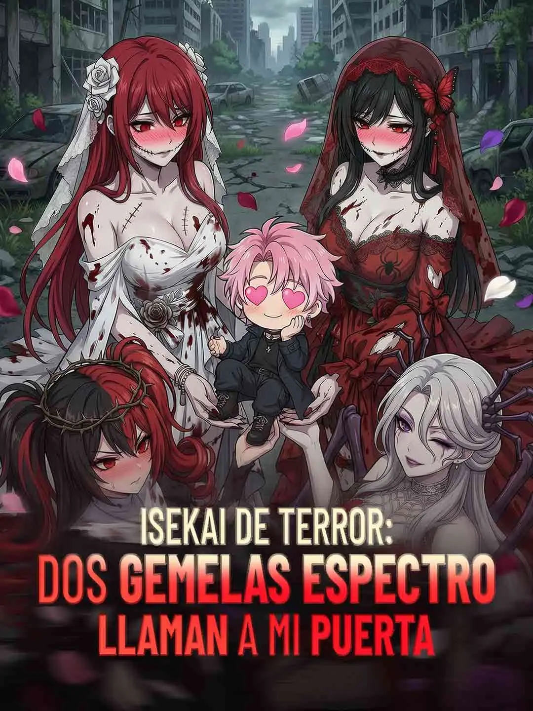 Portada de la miniserie Isekai de terror: dos gemelas espectro llaman a mi puerta
