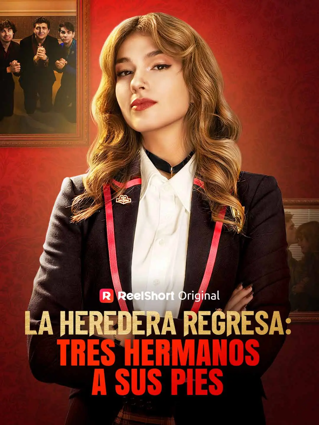 Capa da minissérie La heredera regresa: tres hermanos a sus pies