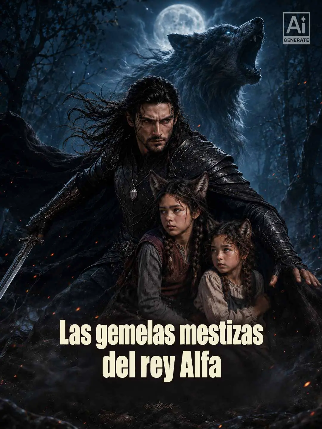 Capa da minissérie Las gemelas mestizas del rey Alfa