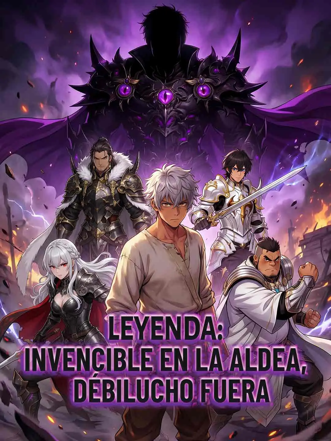 Portada de la miniserie Leyenda: invencible en la aldea, débilucho fuera