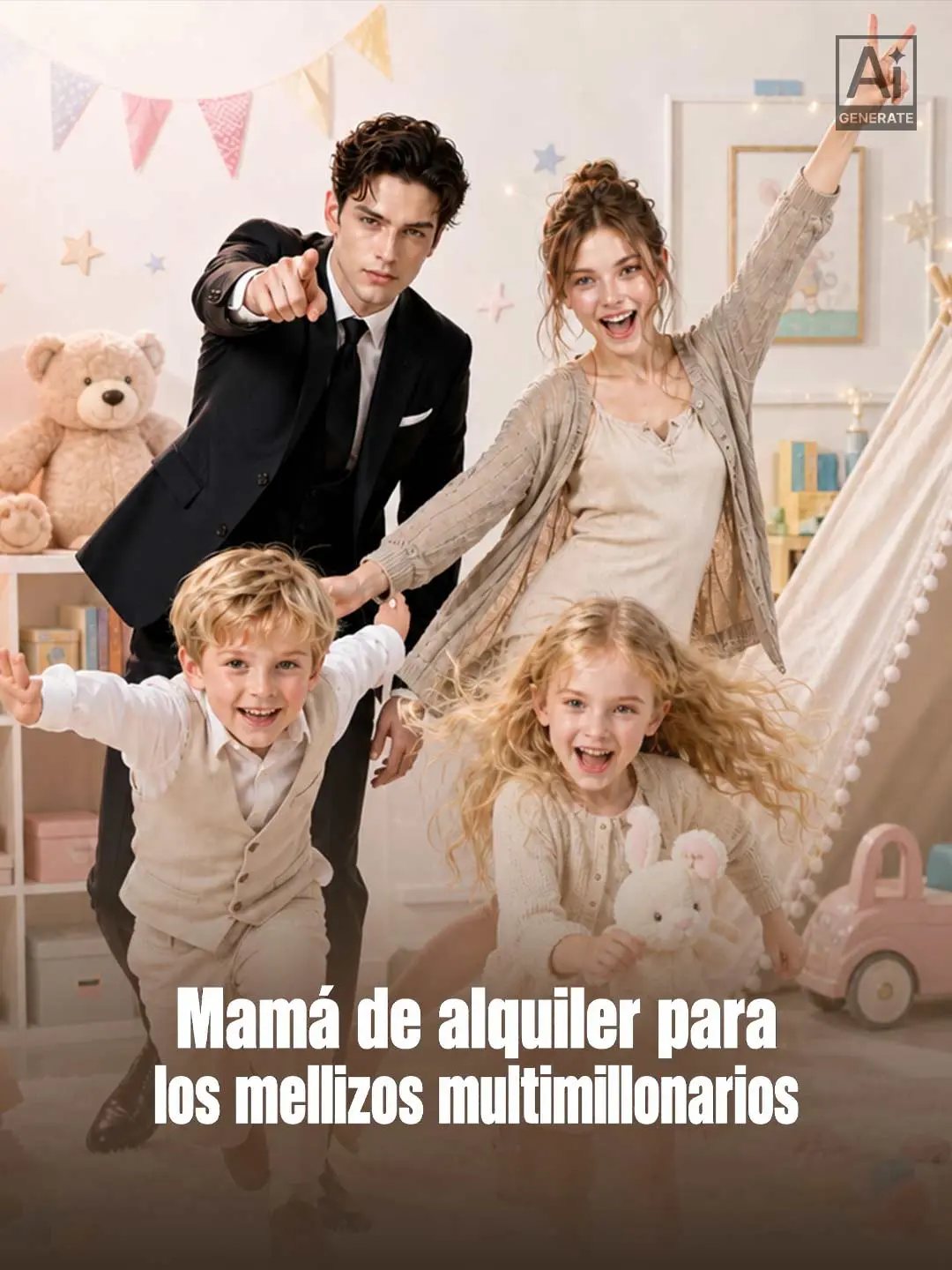 Portada de la miniserie Mamá de alquiler para los mellizos multimillonarios