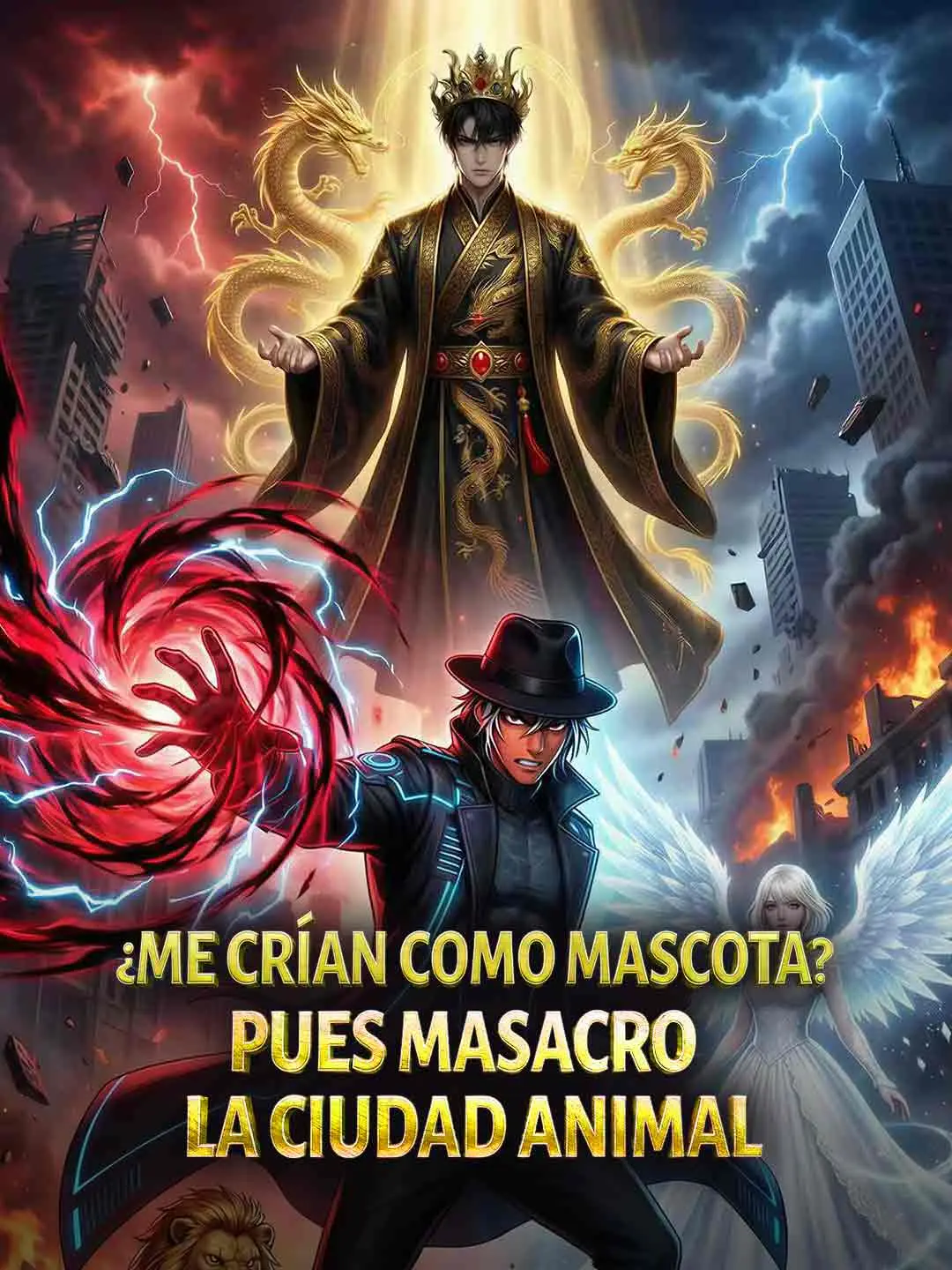 Portada de la miniserie ¿Me crían como mascota? Pues masacro la ciudad animal