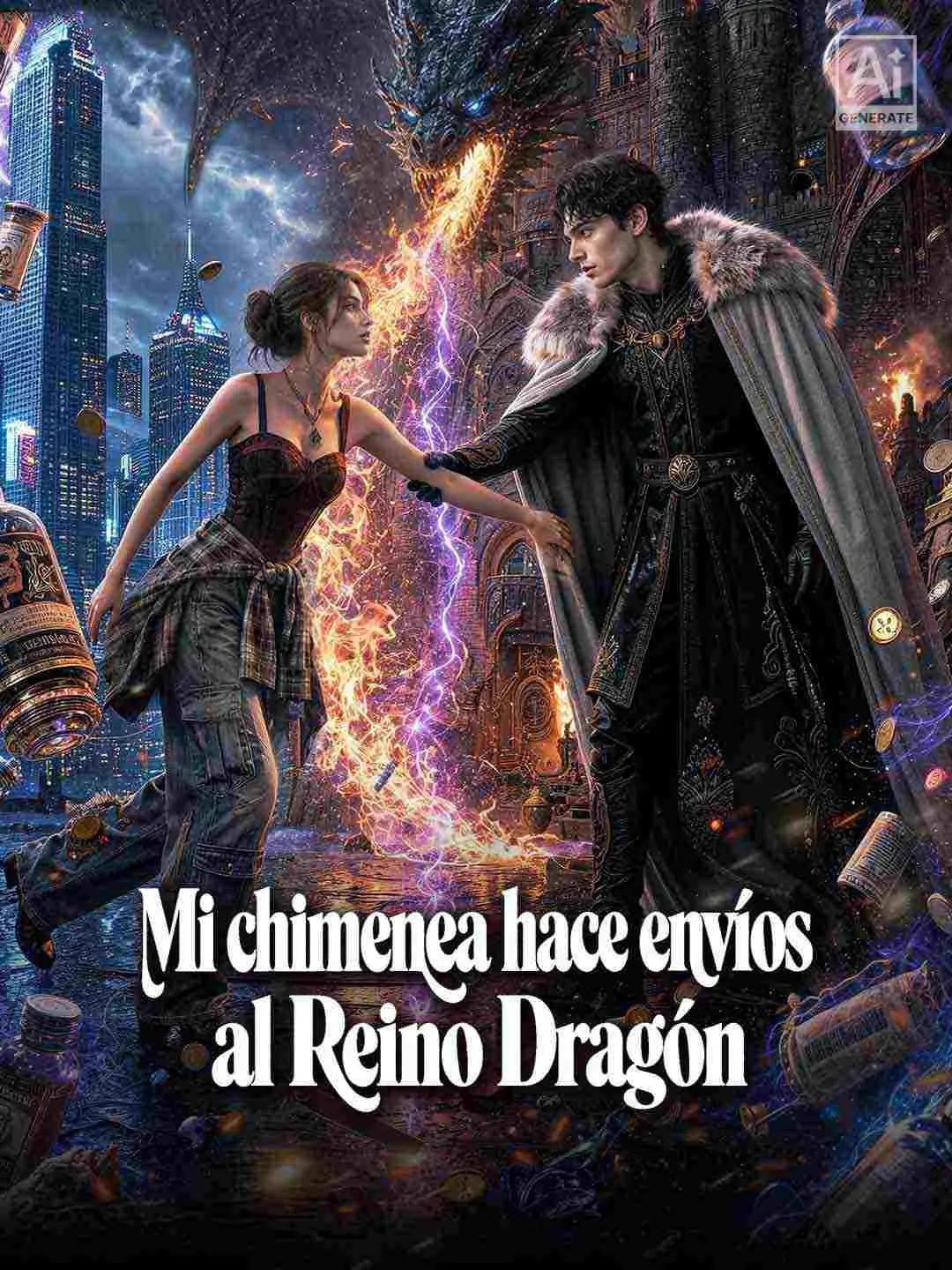 Portada de la miniserie Mi chimenea hace envíos al Reino Dragón