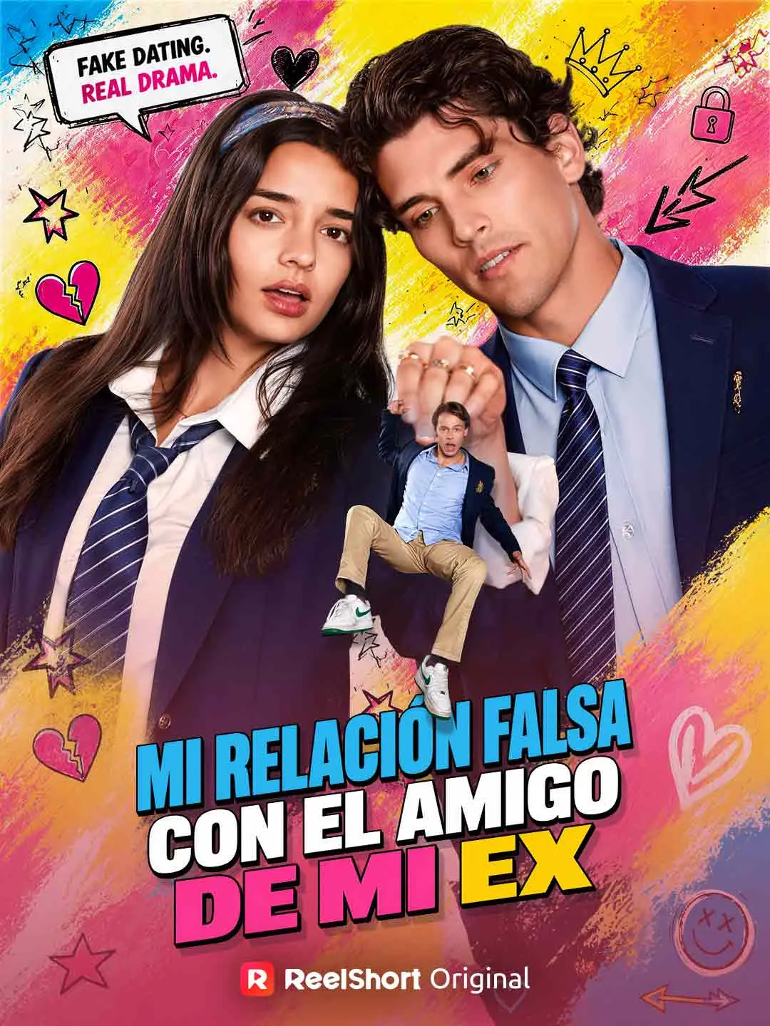 Portada de la miniserie Mi relación falsa con el amigo de mi ex