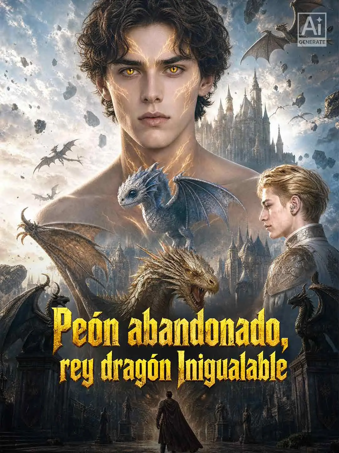 Capa da minissérie Peón abandonado, rey dragón inigualable