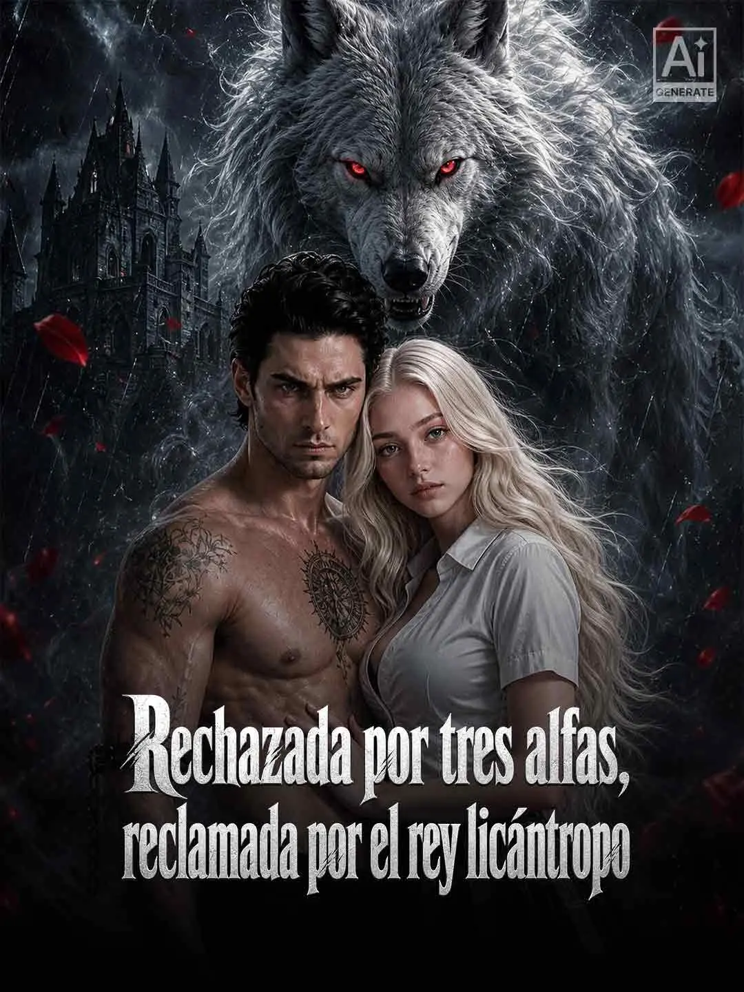 Portada de la miniserie Rechazada por tres alfas, reclamada por el rey licántropo