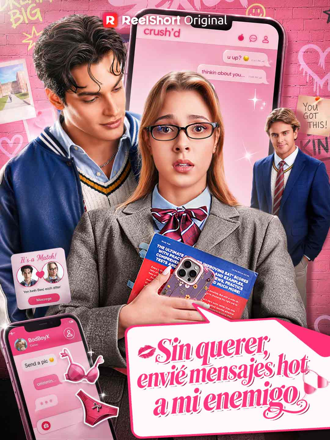 Portada de la miniserie Sin querer, envié mensajes hot a mi enemigo